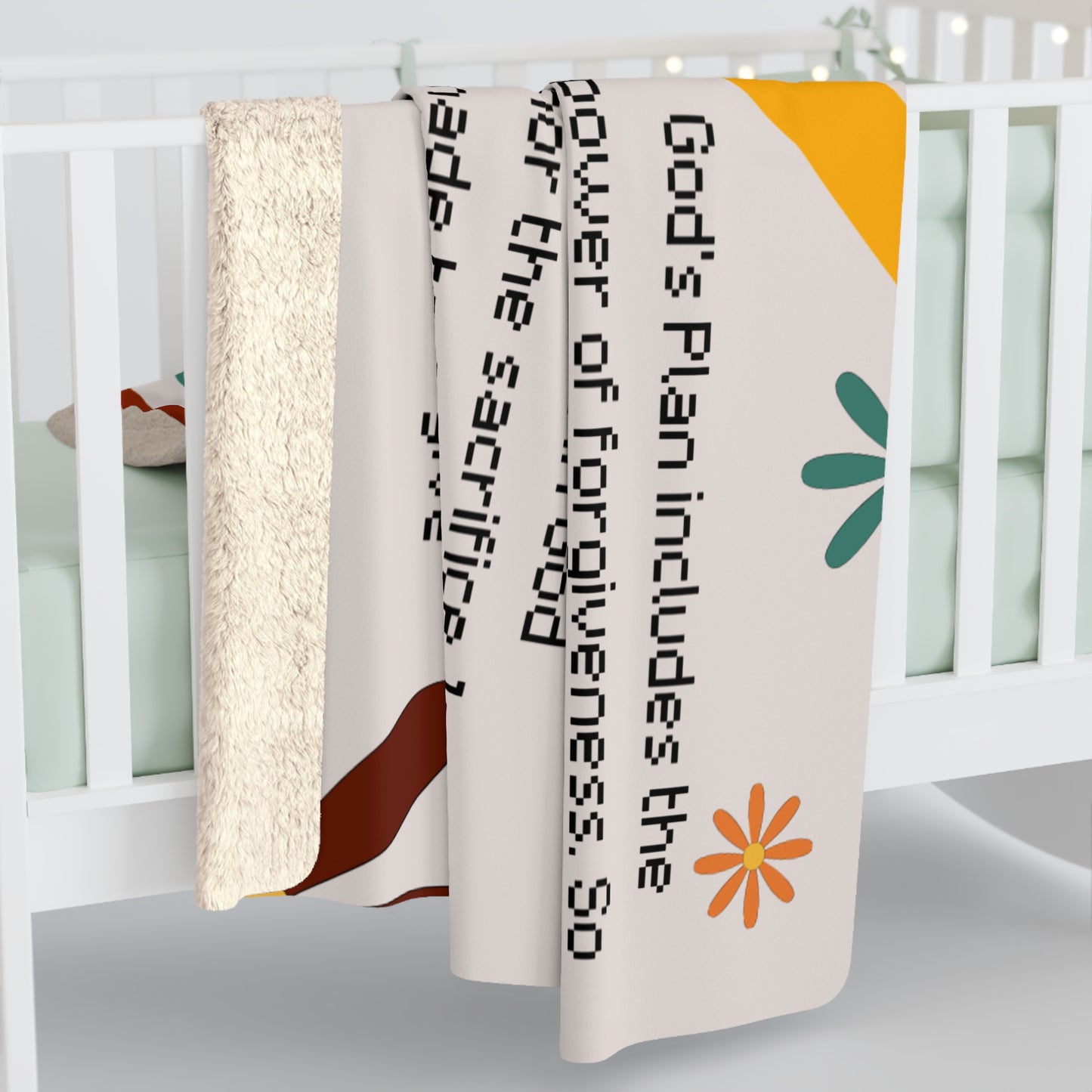 Retro Forgive Sherpa Fleece Blanket