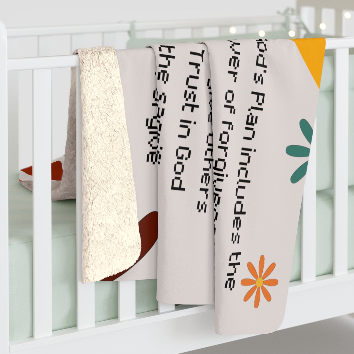 Retro Forgive Sherpa Fleece Blanket