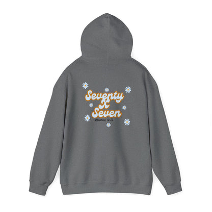 Seventy x Seven Unisex Hoodie with Baby Blue Flowers