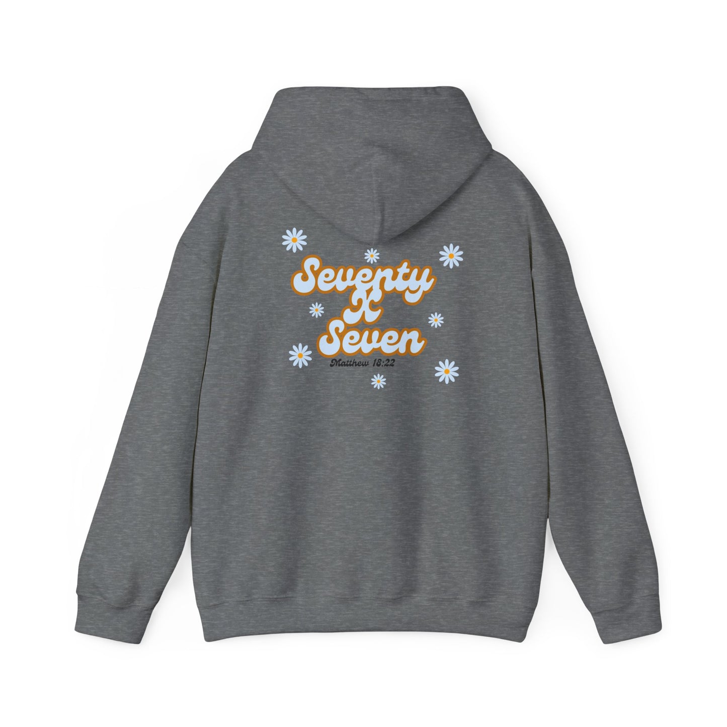 Seventy x Seven Unisex Hoodie with Baby Blue Flowers